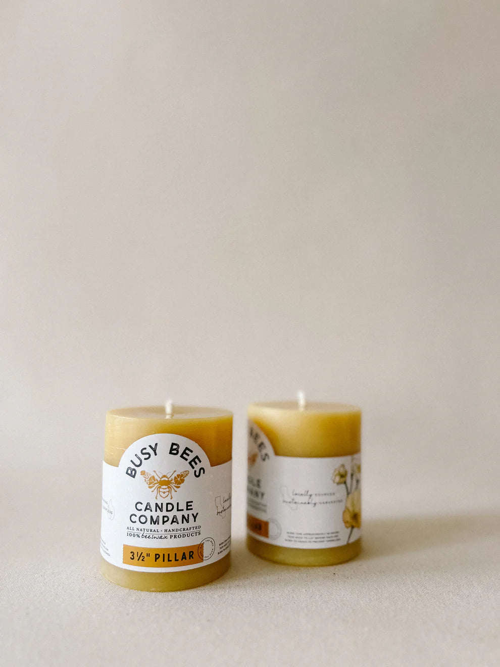 Busy Bees Candle Company 3" X 3.5" Pillar Candle