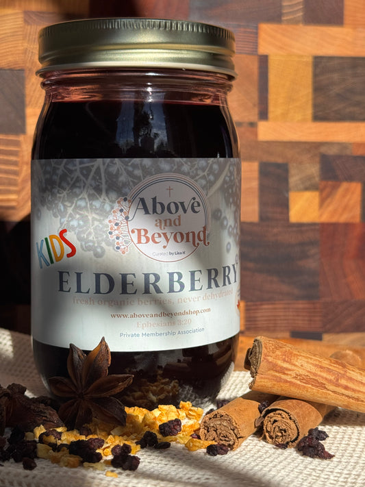 *HONEY-FREE* Organic Elderberry Syrup (respiratory blend)