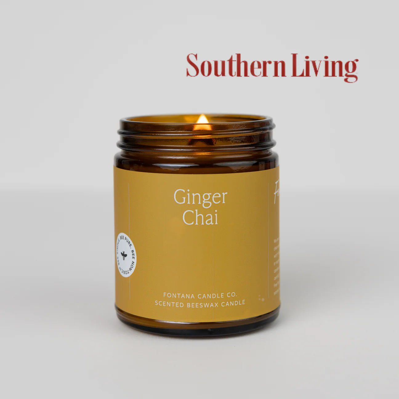 Fontana Ginger Chai Essential Oil Beeswax Jar Candle