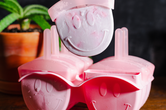 Coconut Strawberry Elderberry Popsicles