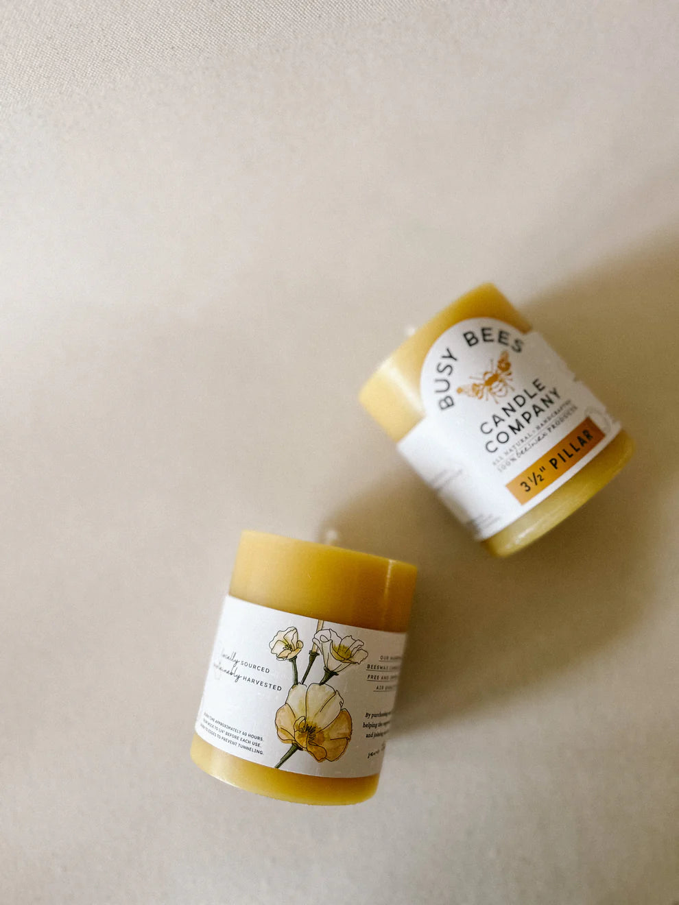 Busy Bees Candle Company 3" X 3.5" Pillar Candle