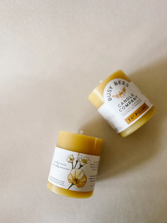 Busy Bees Candle Company 3" X 3.5" Pillar Candle