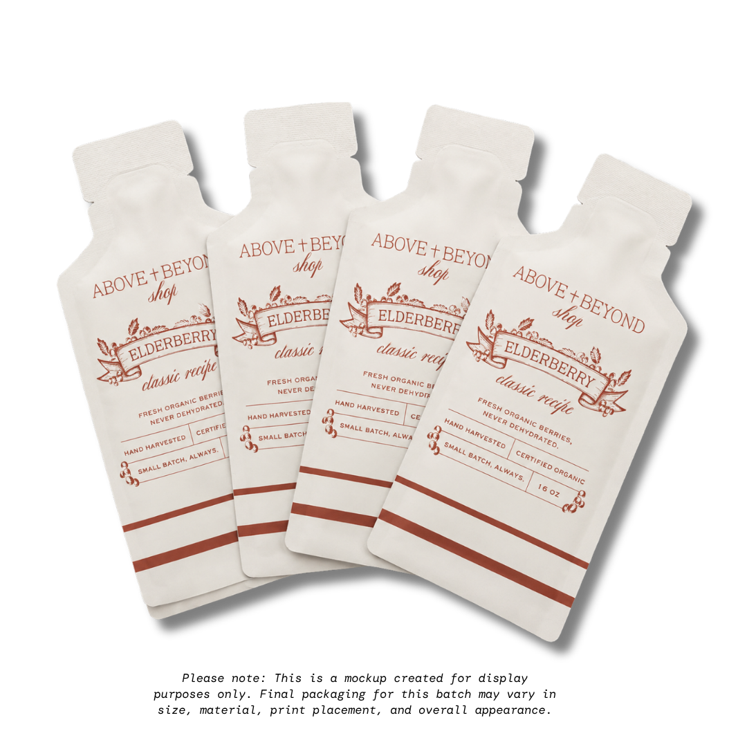 Organic Elderberry Syrup — Single-Serve Travel Packs
