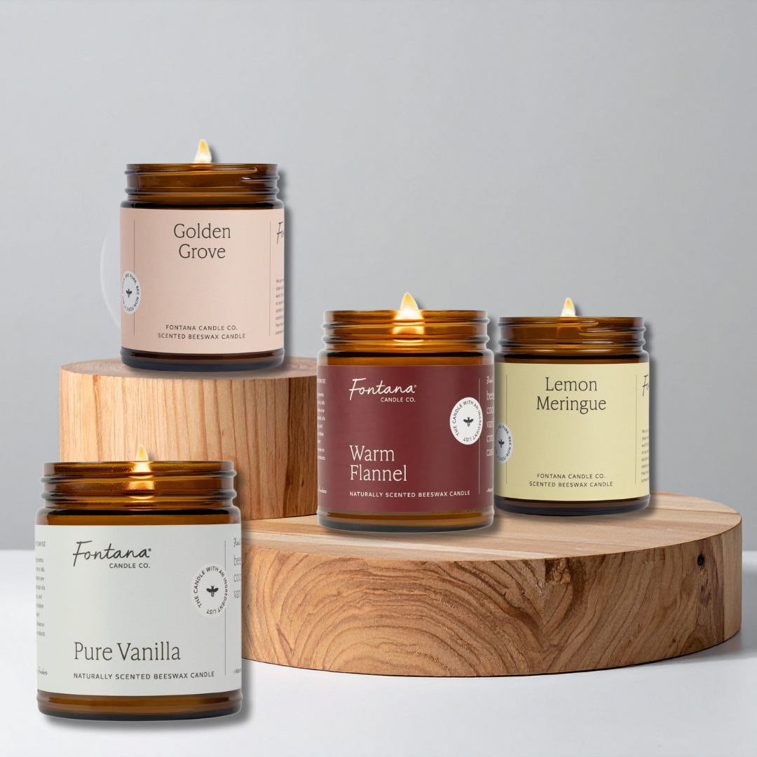 Fontana Beeswax & Essential Oil Jar Candle (Various Scents)