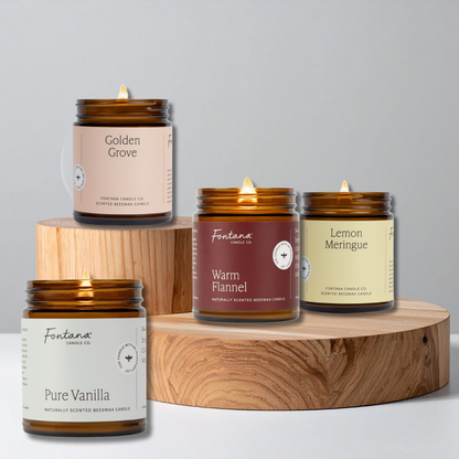 Fontana Beeswax & Essential Oil Jar Candle (Various Scents)