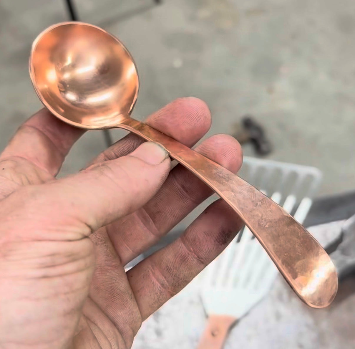 100% Copper Spoon - handmade in USA