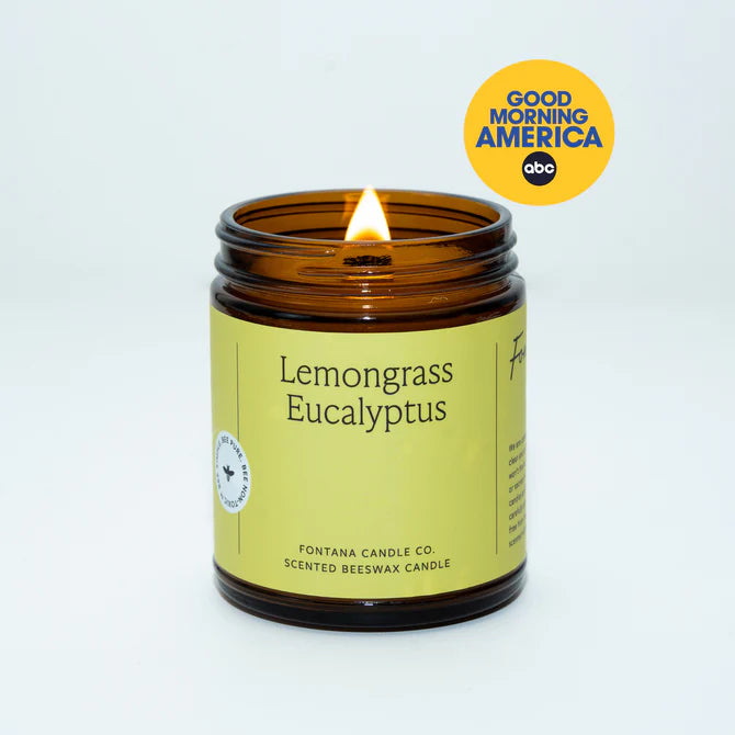 Fontana Lemongrass Eucalyptus Beeswax & Essential Oil Jar Candle