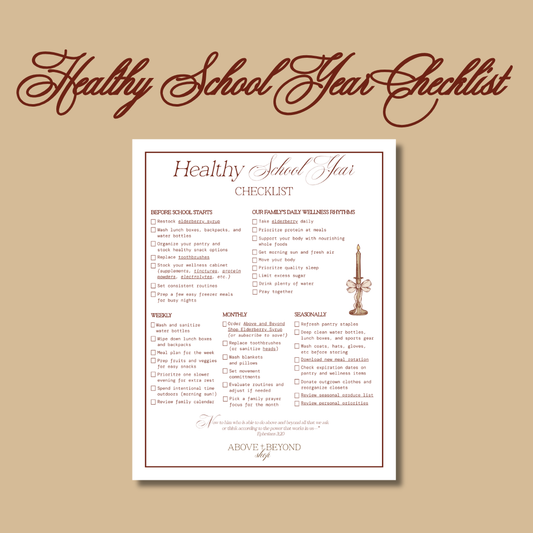 Healthy School Year Checklist