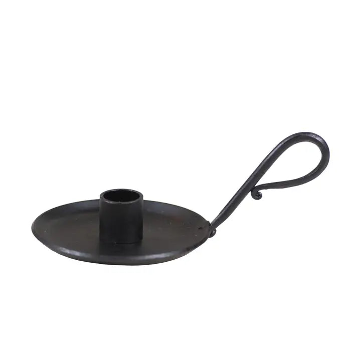 Irvin's Tinware Cast Iron Taper Holder with Handle