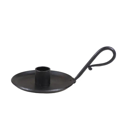 Irvin's Tinware Cast Iron Taper Holder with Handle