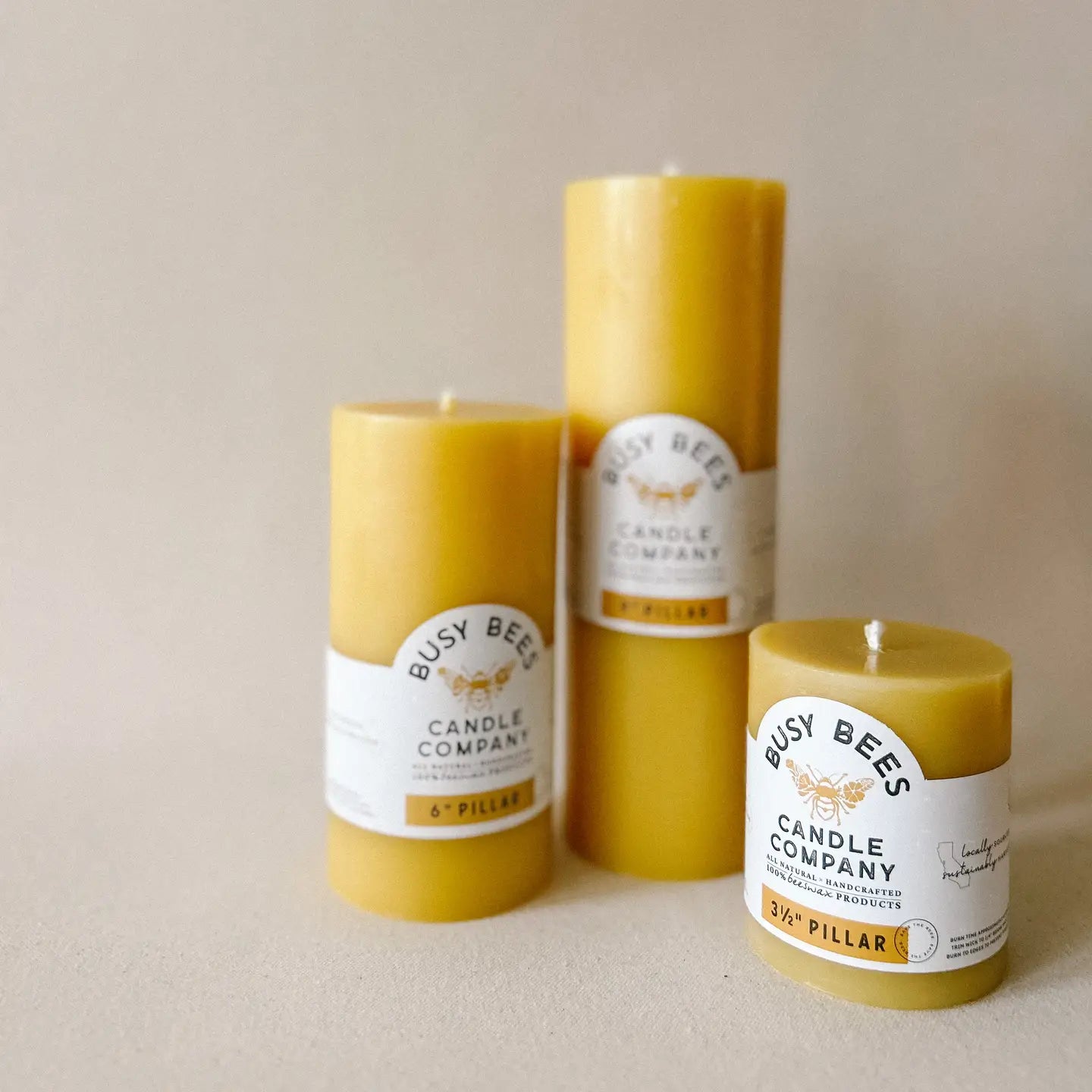 Busy Bees Candle Company Pillar Candles