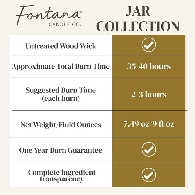 Fontana Fresh Linen Essential Oil Beeswax Jar Candle