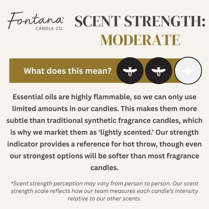 Fontana Fresh Linen Essential Oil Beeswax Jar Candle