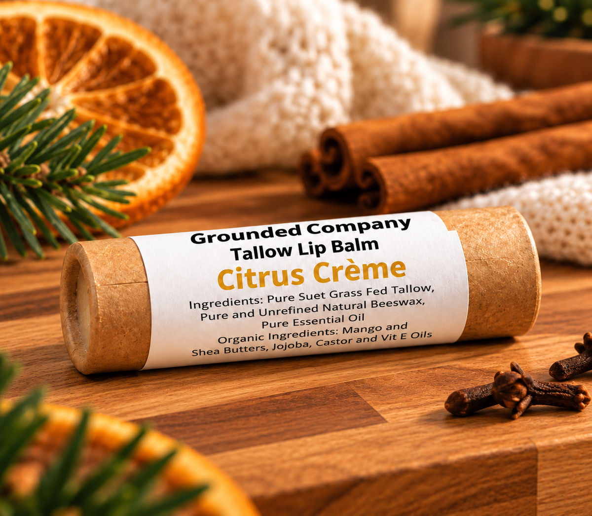 Grass-Fed Tallow Lip Balm - Grounded Company