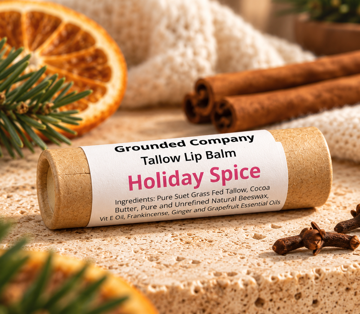Grass-Fed Tallow Lip Balm - Grounded Company
