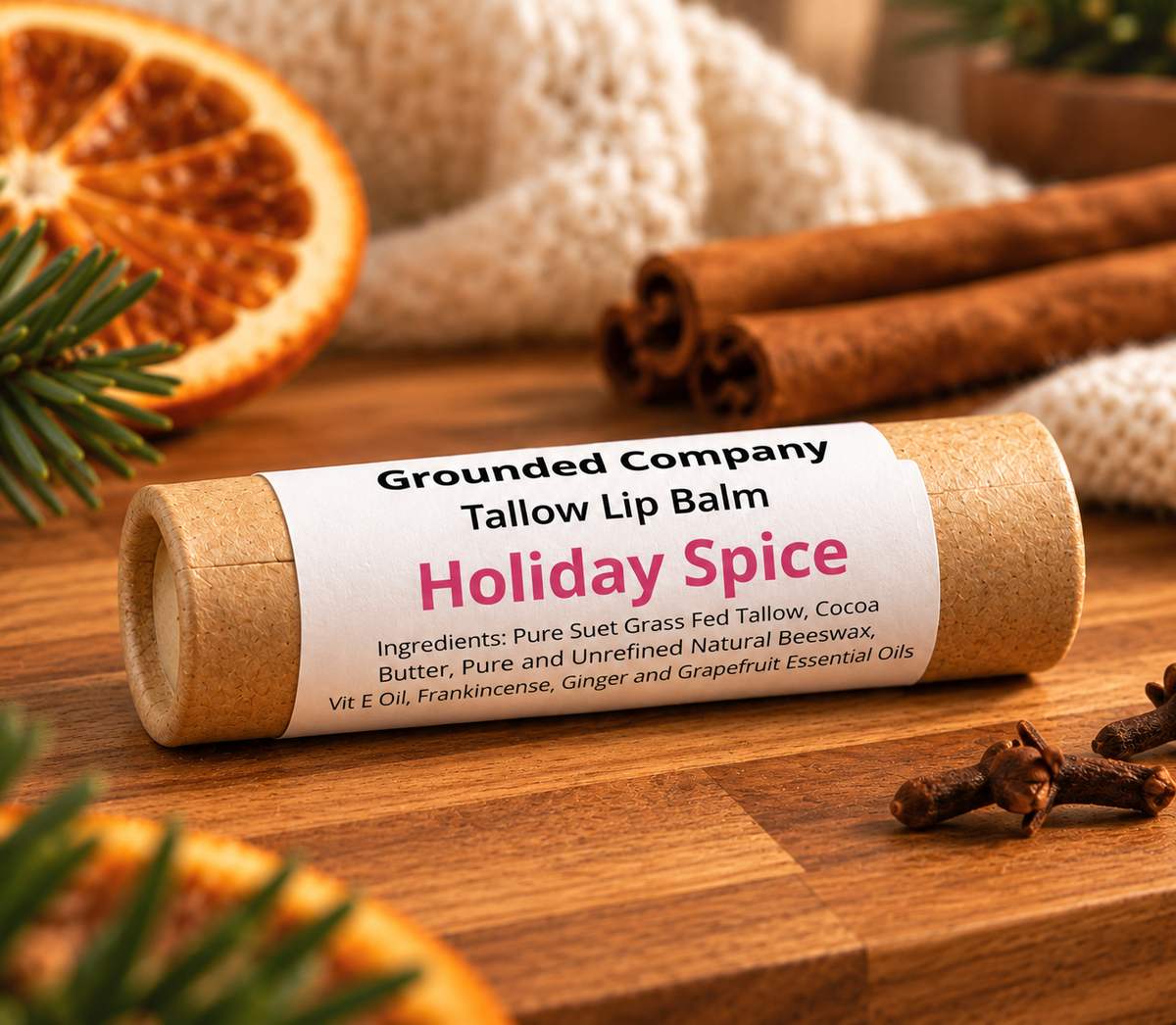 Grass-Fed Tallow Lip Balm - Grounded Company