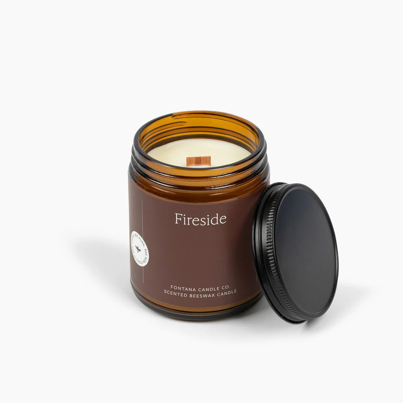 Fontana Fireside Essential Oil Beeswax Jar Candle