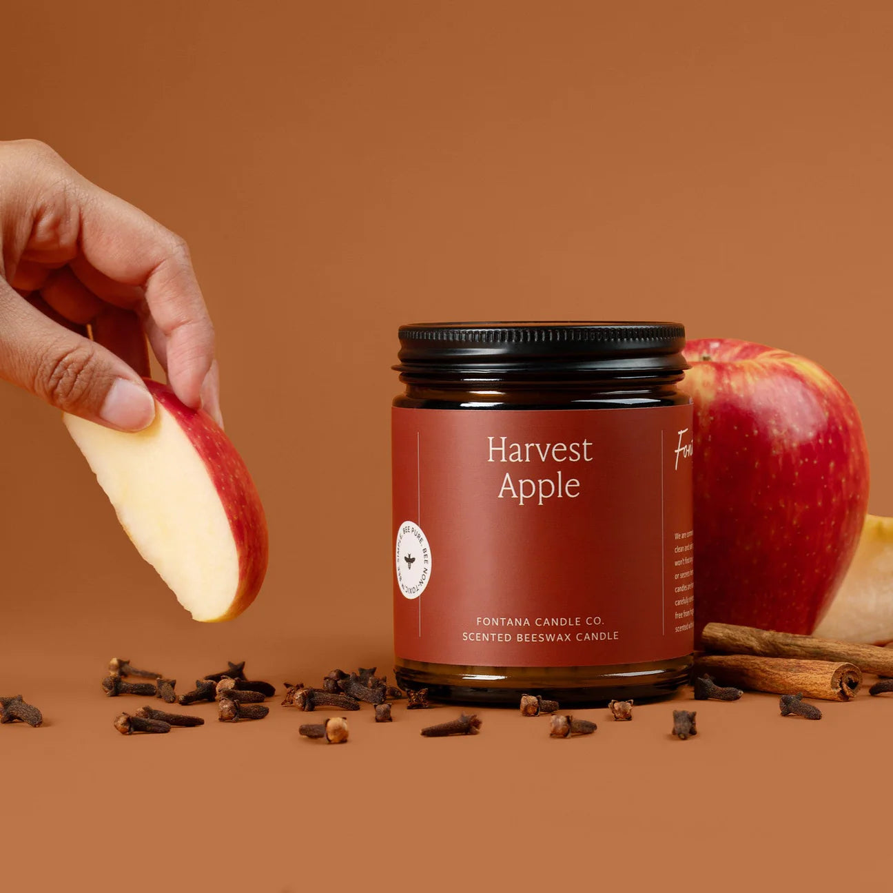 Fontana Harvest Apple Beeswax & Essential Oil Jar Candle