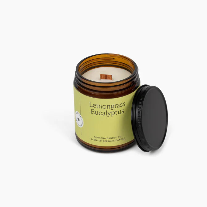 Fontana Lemongrass Eucalyptus Beeswax & Essential Oil Jar Candle