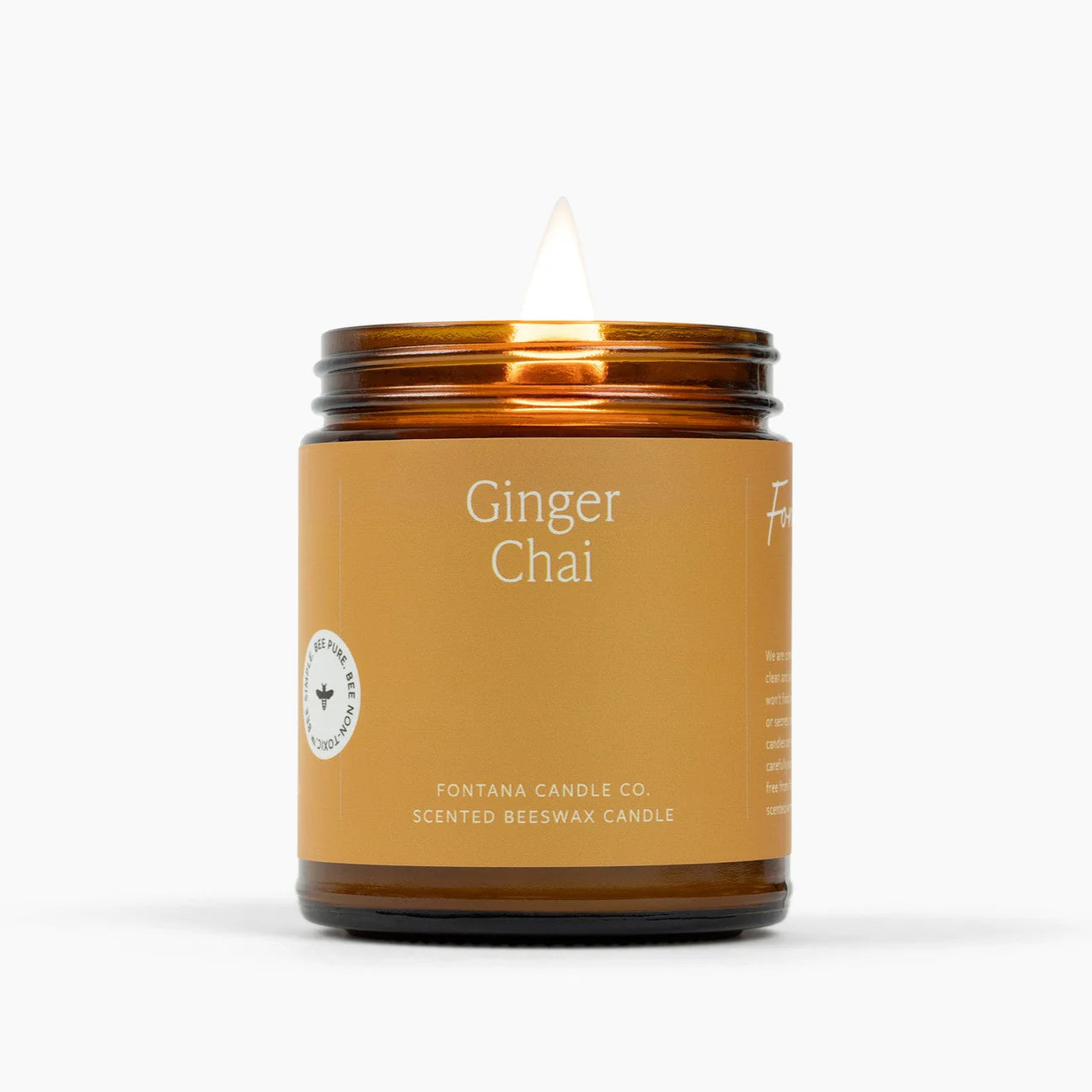 Fontana Ginger Chai Essential Oil Beeswax Jar Candle