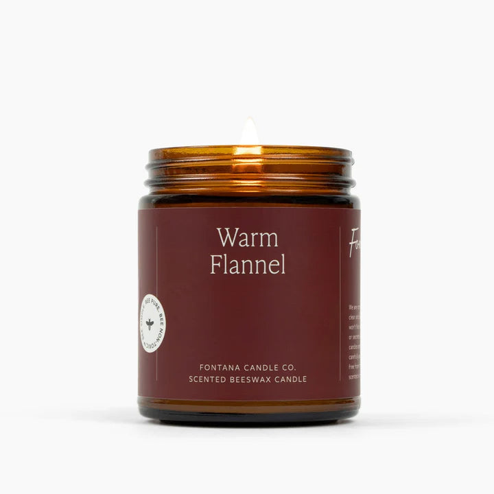 Fontana Warm Flannel Beeswax & Essential Oil Jar Candle