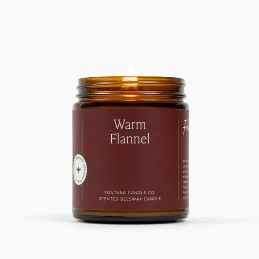 Fontana Warm Flannel Beeswax & Essential Oil Jar Candle