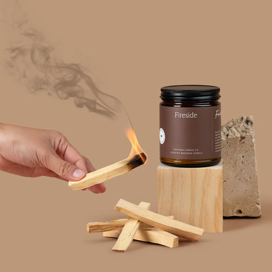 Fontana Fireside Essential Oil Beeswax Jar Candle