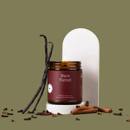 Fontana Warm Flannel Beeswax & Essential Oil Jar Candle